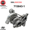 Turbo charger 715843-1  HYUNDAI H-1 2.5 CRDI 136 CV 715843-5001S