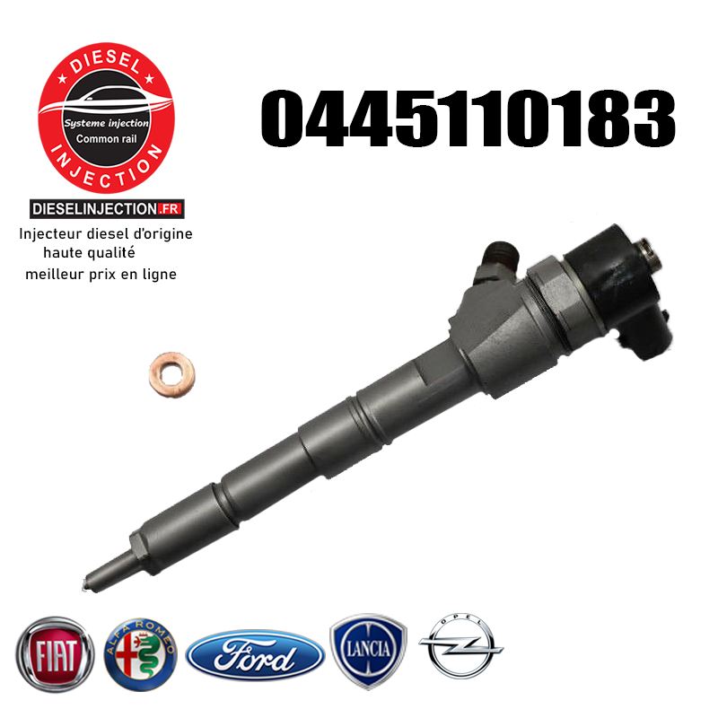 Injecteur Bosch 0445110183 1.3L neuf0445110183 R- 93169115- 0986435102 -55197875-9S519F593BA